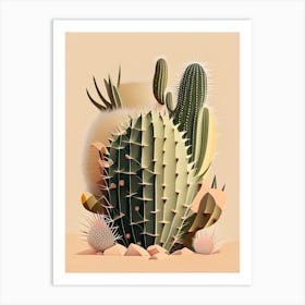 Parodia Cactus Neutral Abstract 2 Art Print
