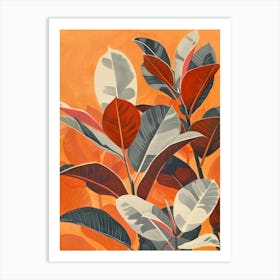 Orange Leaves 2 Art Print