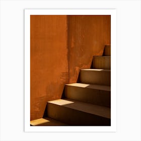 Stairway To Sun Minimal Concrete Rust Portugal Art Print