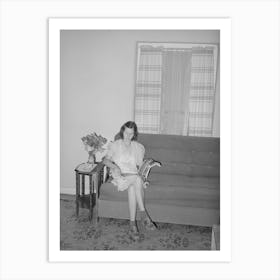 Wife Of Member Of The Casa Grande Valley Farms, Pinal County, Arizona, In Her Living Room By Russell Lee Art Print