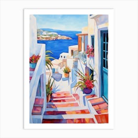 Mykonos Greece 2 Fauvist Painting Art Print