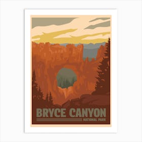 Bryce Canyon National Park Travel Poster Art Print