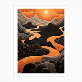 Volcanic Abstract Minimalist 6 Art Print
