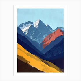 Mountains, Boho Art Print