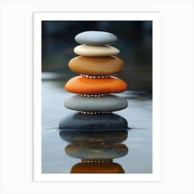 Zen Stone Meditation Art Print