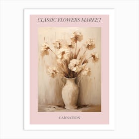 Classic Flowers Market Carnation Floral Poster 2 Art Print