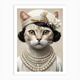 Gatsby Cat Art Print
