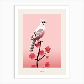 Minimalist Grouse 1 Bird Poster Art Print