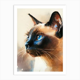 Siamese Cat animal 2 Art Print
