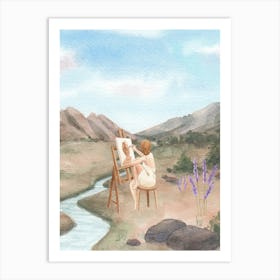 By The Stream Art Print