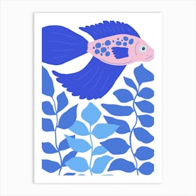 Betta Fish Ocean Collection Boho Art Print