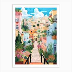 Haifa Israel 7 Illustration Art Print