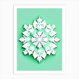 Symmetry, Snowflakes, Kids Illustration 5 Art Print