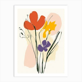 Abstract Flowers 57 Art Print