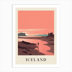 Vintage Travel Poster Iceland 5 Art Print