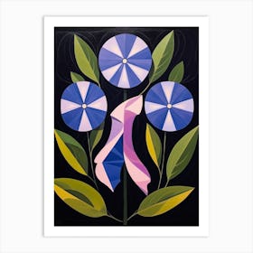 Periwinkle 3 Hilma Af Klint Inspired Flower Illustration Art Print