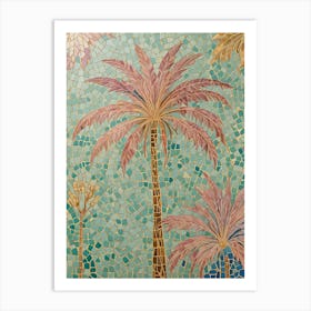 Palm Trees Mosaic Art Print