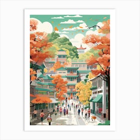 Beijing In Autumn Fall Travel Art 4 Art Print