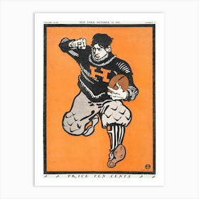 American Football Player (1901), Edward Penfield Art Print