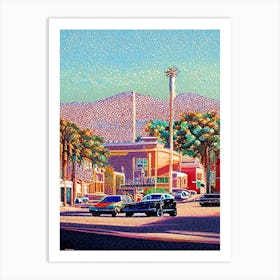 Victorville, City Us  Pointillism Art Print