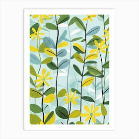 Lime Tree Flat Illustration 4 Art Print