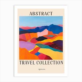 Abstract Travel Collection Poster Afghanistan 1 Art Print