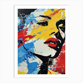 Woman'S Face Pop Art Art Print