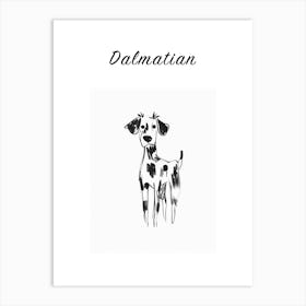 B&W Dalmatian Poster Art Print