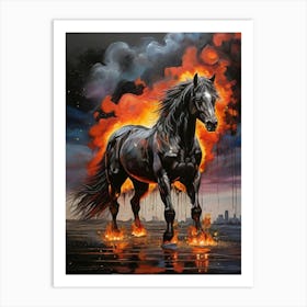 Fire Horse Art Print