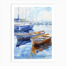 Two Boats In The Harbor 3 Art Print