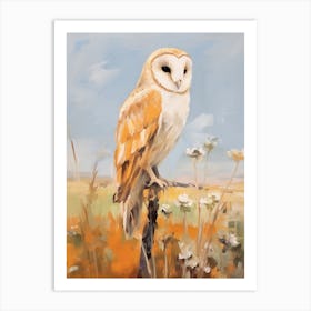 Bird Painting Barn Owl 2 Art Print