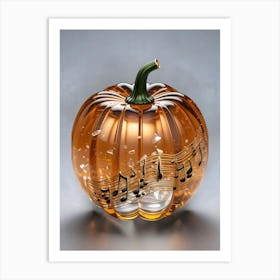 Music Note Pumpkin 1 Art Print