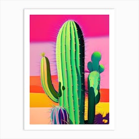 Rat Tail Cactus Modern Abstract Pop 2 Art Print