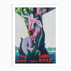Lake Garda Italy Vintage Travel Poster Art Print