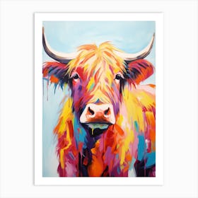Highland Cow Pop Art 2 Art Print