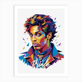 Prince 02 Portrait Music Icon WPAP Pop Art Style Art Print