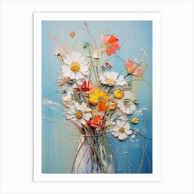 Abstract Flower Painting Daisy 3 Art Print