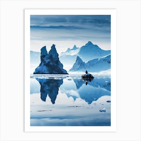 Icebergs In The Water 1 Art Print