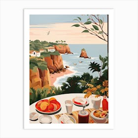 Cape Byron, Australia, Graphic Illustration 1 Art Print