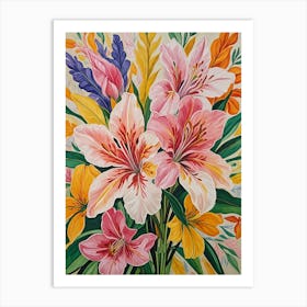 Pastel Alstroemeria no2 Art Print