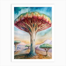 A Depiction Of The Dragon Blood Tree On Socotra Is (1) Art Print