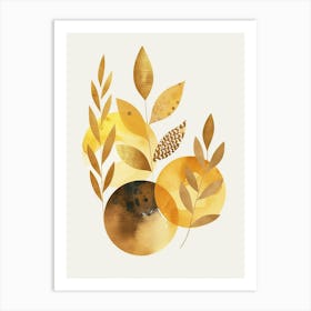 Autumn Leaves Watercolor Painting 5 Art Print