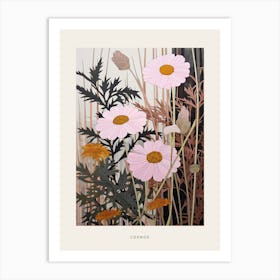 Flower Illustration Cosmos 3 Poster Art Print