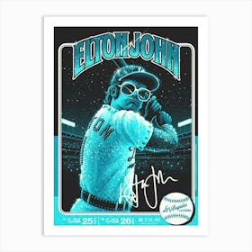 Elton John Los Angeles 1975 Poster By Matt Ryan Tobin Release Art Print