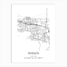 Antioch,United States Minimalist Map Art Print