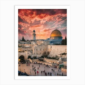 Sunset In Jerusalem Art Print