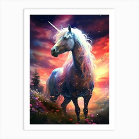 Unicorn Wallpaper Art Print