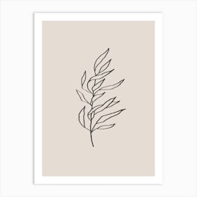 Plant Line Art No 394b Art Print
