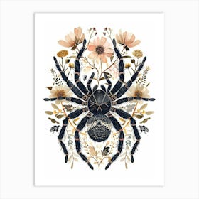 Colourful Insect Illustration Tarantula 15 Art Print