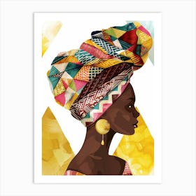 African Woman With Turban 23 Art Print